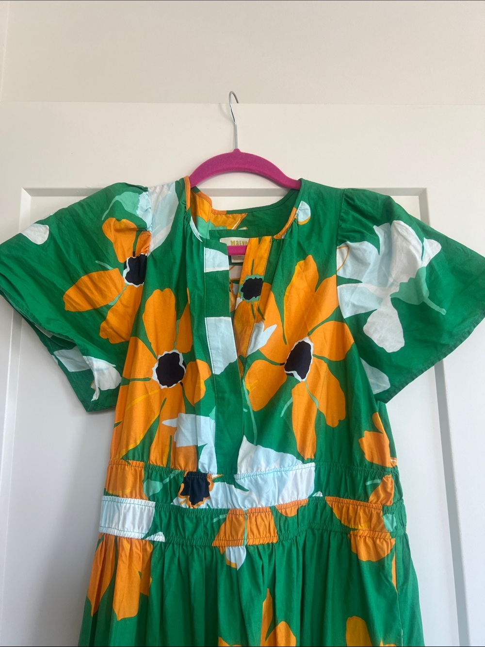 Anthropologie green floral somerset maxi dress small - Picture 2 of 3